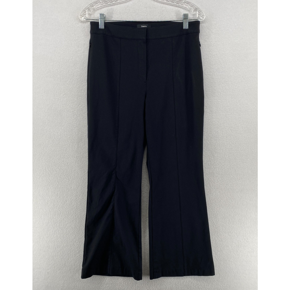 Theory Black Boot-Cut Dress Pants